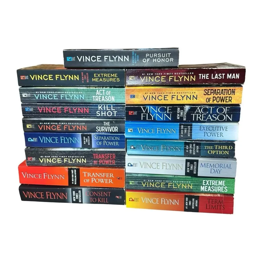 Vince Flynn Lot of 17 Paperback Books Mitch Rapp Transfer of Power Novels